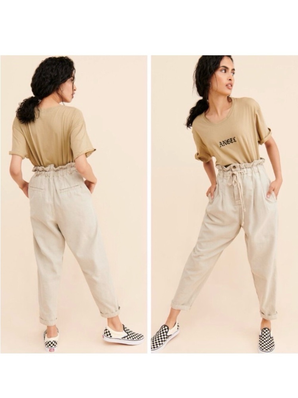 Free People Margate Drawstring Tapered Trousers